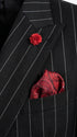 Harlem Nights Suits for Men by Tiglio – 100% Wool Double Breasted Black Pinstripe Vested Suit Wide Leg Pleated Pants Classic fit