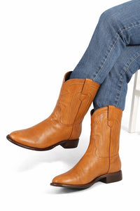 Men's Los Altos Original Leather Boots Roper Toe - Black 692105