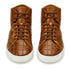Mens Belvedere Vero Crocodile Patchwork Hightop Sneaker in Honey