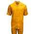 Mens Mustard Linen Shirt and Pants Casual Outfit Set