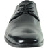 Bravo Mens Pointed Plain Toe Oxford Dress Shoe in Black