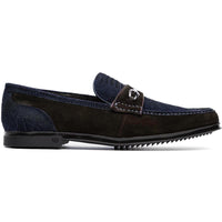 Marco_Di_Milano Hugo: Navy & Brown Leather Dress Shoe