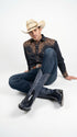 Men’s Red Eel Cowboy Boots with Pointed Toe, Original Leather Western Dress Boots