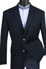 Mens Classic Wool Feel Blazer Sports Coat in Navy
