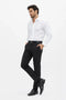 Men's Modern Fit Flat Front Tuxedo Separates Pants in Black