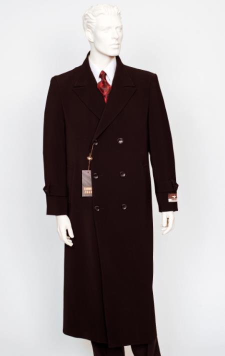 Mens Duster Coat - Duster Overcoat - "Brown" Coat