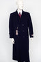 Mens Duster Coat - Duster Overcoat - Navy Peak Lapel Coat