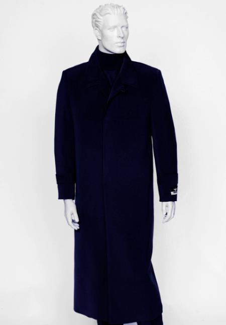 Mens Duster Coat - Duster Overcoat - "Navy" Coat