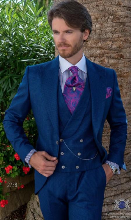 Mens Wedding Suit - Groom Suit - Royal Blue Suit