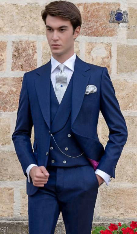 Mens Wedding Suit - Groom Suit - Royal Blue Suit