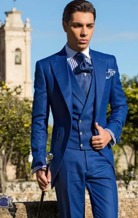 Mens Wedding Suit - Groom Suit - Royal Blue Suit