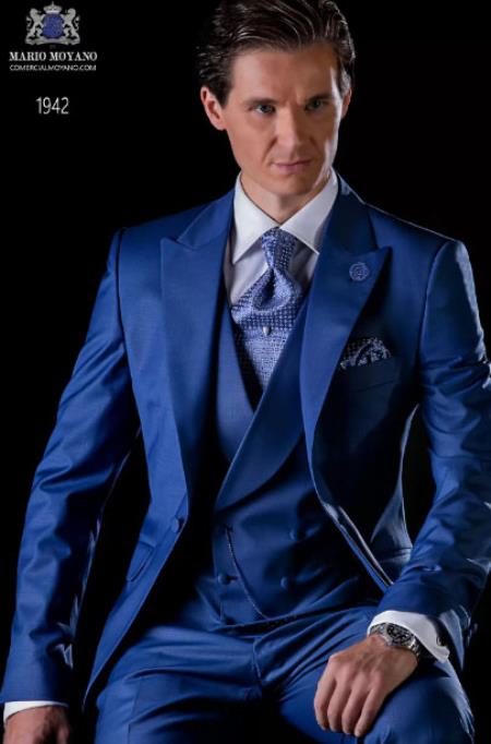 Mens Wedding Suit - Groom Suit - Royal Blue Suit