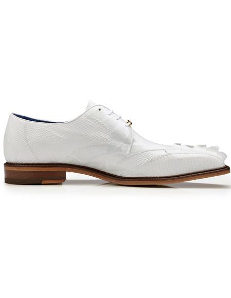 Belvedere Leather Lining Crocodile Boots White