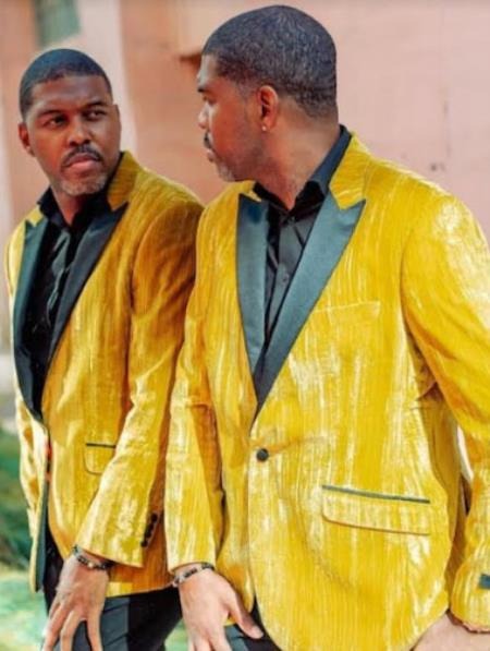 Gold and Black Tuxedo Dinner Jacket - Prom Gold Blazer Biker Jackets