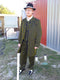 Mens Pinstripe  Matching Shoes Suit Black And Yellow
