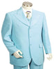 Mens Light Blue Wide Lapel 3 Piece Fancy Style Suit