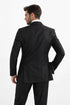 Mens Classic Wool Double Breasted Suit in Black