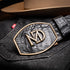 Marco Di Milano Iowa Black Leather Belted Loafer