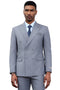 Men's Designer Stacy Adams Classic Double Breasted Suit in Grey