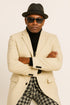 Ivory Overcoat Carmel Zhao Mens 3/4 Length Top Coat - Single Breasted Carcoat