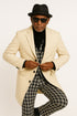Ivory Overcoat Carmel Zhao Mens 3/4 Length Top Coat - Single Breasted Carcoat
