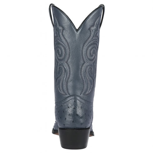 J Toe Cowboy Boots - J Toe Western Boots - Los Altos Boots - Mens Dress Cowboy Boot - Low Priced Blue Ostrich Cowboy Boots J-Toe - in Blue