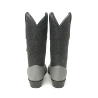 J Toe Cowboy Boots - J Toe Western Boots - Los Altos Grey J-Toe Genuine Python