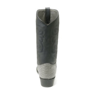 J Toe Cowboy Boots - J Toe Western Boots - Los Altos Grey J-Toe Genuine Python