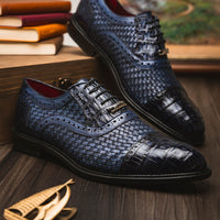 Marco Di Milano John Navy Leather Dress Shoe