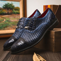 Marco Di Milano John Navy Leather Dress Shoe
