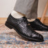 Marco_Di_Milano John Black: Luxury Leather Oxford Shoes