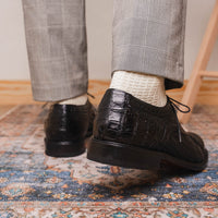 Marco_Di_Milano John Black: Luxury Leather Oxford Shoes