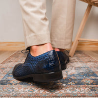 Marco Di Milano John Navy Leather Dress Shoe