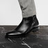 Zelli Jodphur Black Italian Calfskin Double Buckle Strap Boot