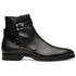 Zelli Jodphur Black Italian Calfskin Double Buckle Strap Boot