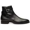 Zelli Jodphur Black Italian Calfskin Double Buckle Strap Boot