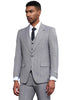 Men's Stacy Adams Modern Fit Vested Tonal Windowpane Plaid Suit in Light Grey