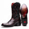 Marco Di Milano Kansas BlackCherry Python Round Toe Cowboy Boots