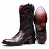 Marco Di Milano Kansas BlackCherry Python Round Toe Cowboy Boots