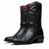Marco Di Milano Kansas Black Python Round Toe Cowboy Boots