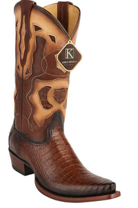 King Exotic Men's Caiman Belly Snip Toe Boots