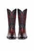 King Exotic Men's Ostrich Leg Faded Burgundy Cowboy Boots - H79 Dubai Toe