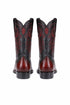 King Exotic Men's Ostrich Leg Faded Burgundy Cowboy Boots - H79 Dubai Toe