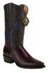 Men's King Exotic Snip Toe Eel Boots Handcrafted Burnished Purple (494RD0866)