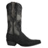 Men's King Exotic Snip Toe Stingray Boots Single Stone Handmade Black (494R1205)