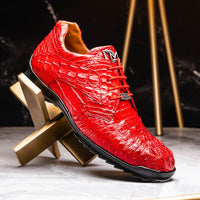 Marco_Di_Milano Kratos Red Luxury Leather Loafers