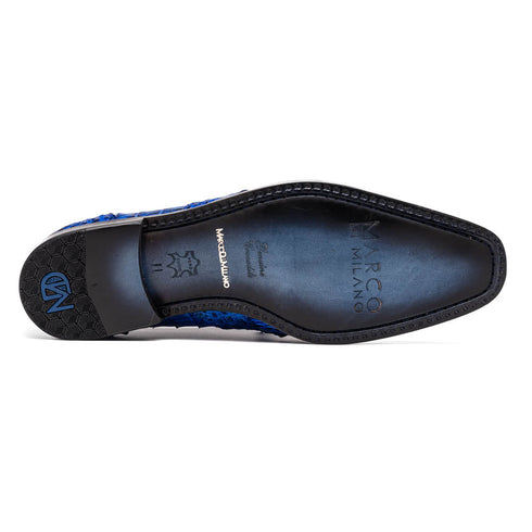 Marco Di Milano Lacio Electric Blue Caiman Crocodile Derby