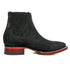 Los Altos Men's Boot Wide Square Toe Nobuck Black Leather Sole - Nobuck Black