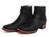 Los Altos Men's Boot Wide Square Toe Nobuck Black Leather Sole - Nobuck Black