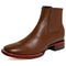 Los Altos Men's Boot Wide Square Toe Deer Light Brown Leather Sole - Deer Light Brown
